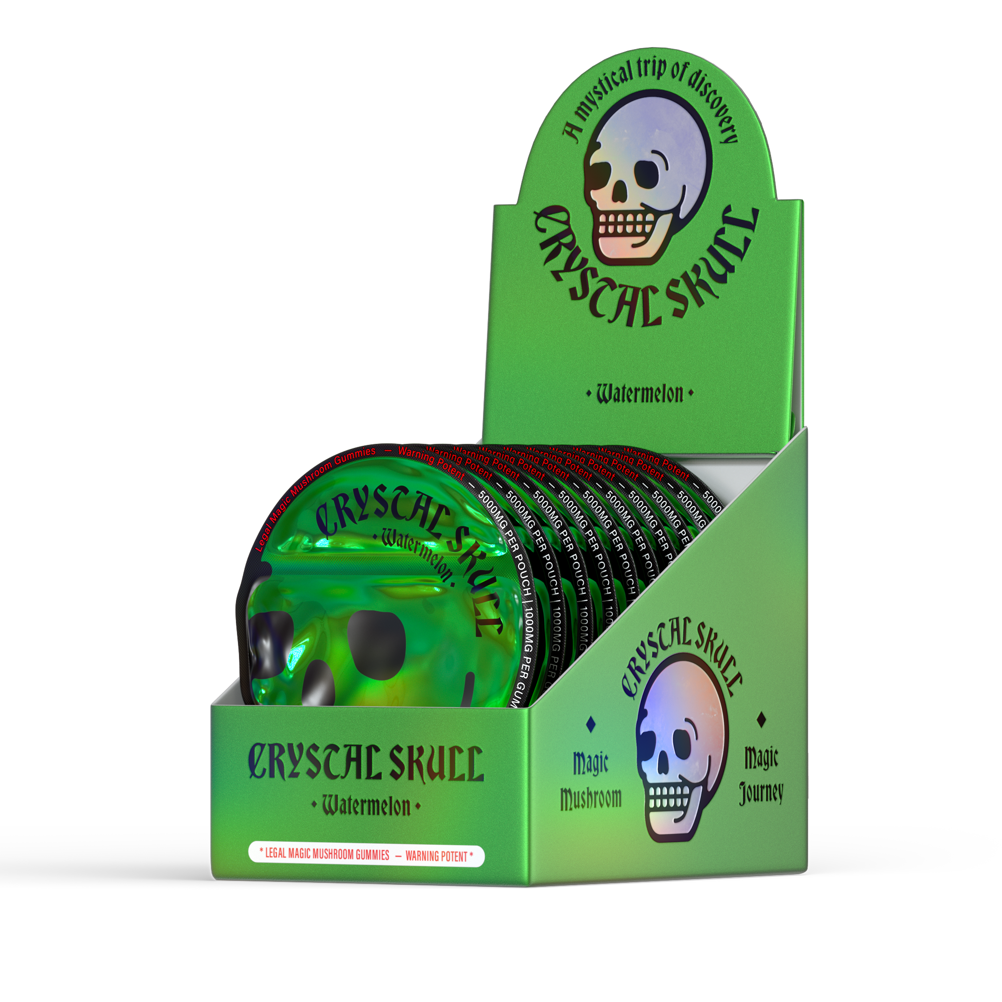 We created a proprietary blend of nootropic brain boosters, stress-busting adaptogenics, and mood-altering tryptamines to mimic the effects of psilocybin. And the best part? It's totally legal. Does not contain Psilocybin.