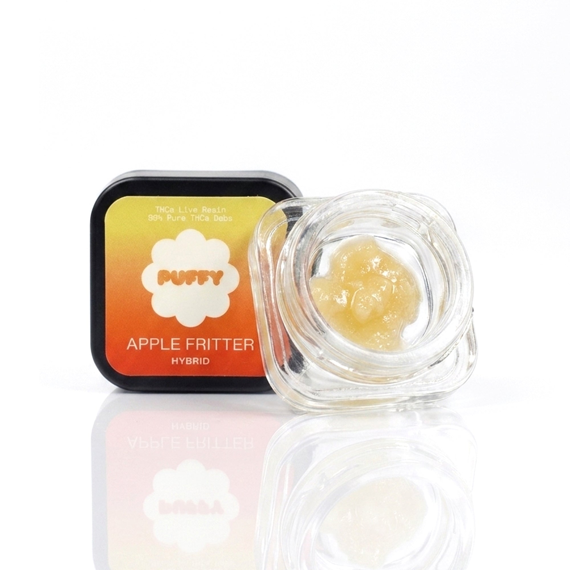 Puffy Apple Fritter is a balanced hybrid THCa strain with bold, funky, cheesy gas and earthy, pungent notes. It delivers an uplifting wave of euphoria that melts into relaxing, tingling body effects with a lighthearted, mood-boosting finish.
