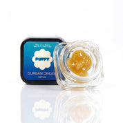 PUFFY Durban Dream is a sativa-dominant THCa strain with sweet blueberry, sharp pungent, and earthy herbal notes. It delivers a clear, uplifting cerebral high paired with gentle, relaxing body effects.