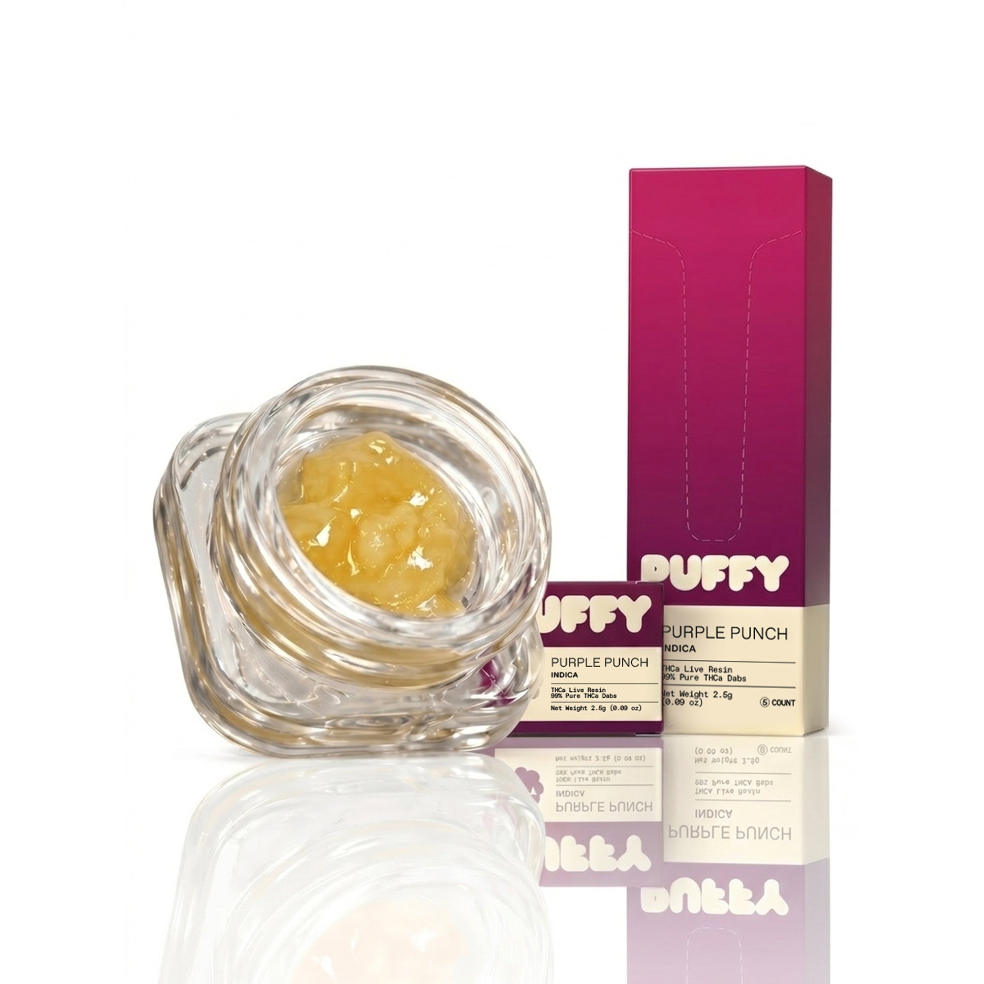 Puffy Purple Punch is an indica-dominant THCa strain with sweet berry notes layered over gassy undertones and a hint of candy-like sweetness. It delivers a gentle cerebral euphoria that eases into deep, full-body relaxation.