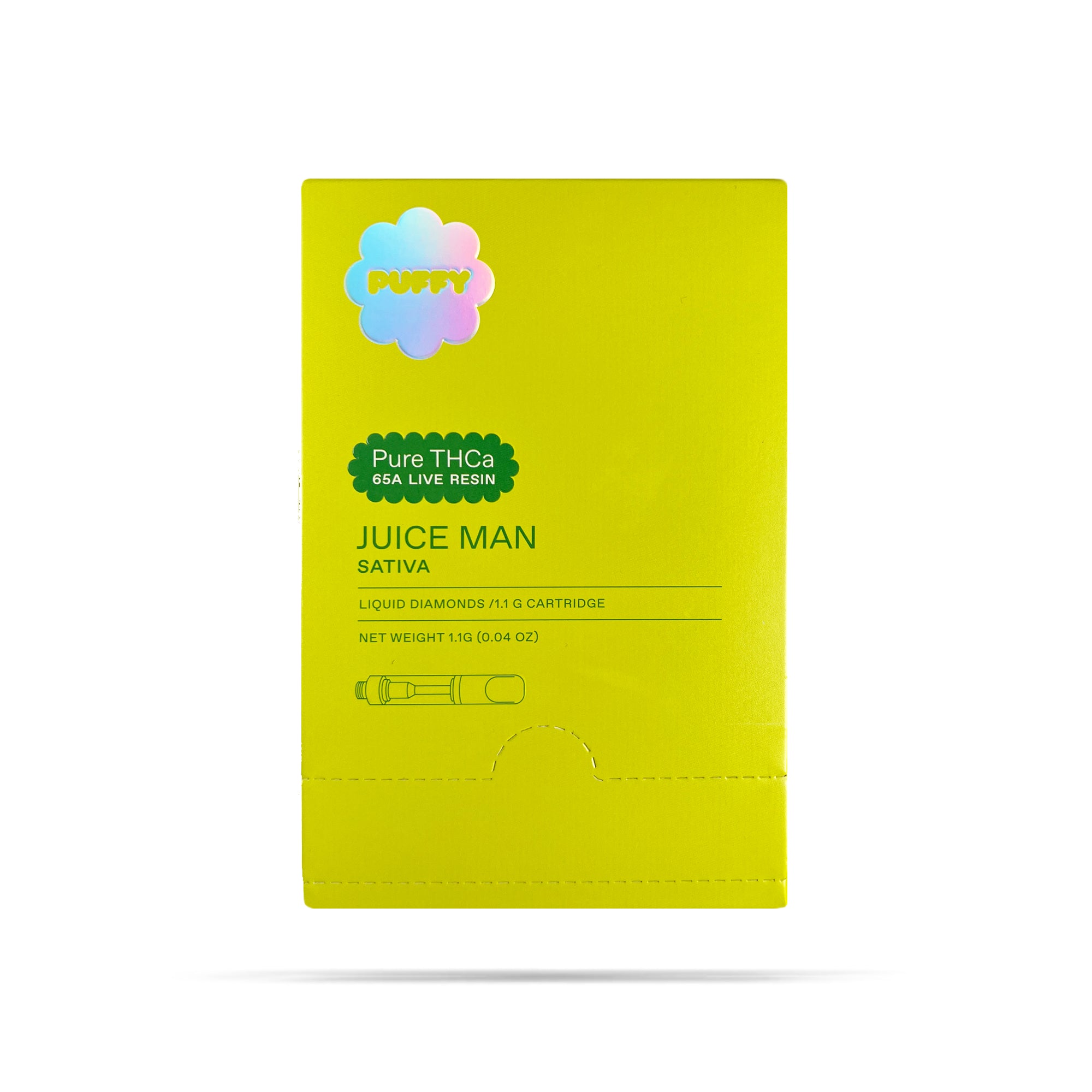 Puffy Juice Man 65A is a sativa-dominant THCa live resin bursting with vibrant citrus and juicy fruity notes, delivering a refreshing and invigorating experience that awakens the senses. Consumers often report uplifting and euphoric effects that boost mood, spark creativity, enhance focus and motivation, while gently promoting mild relaxation throughout the body.