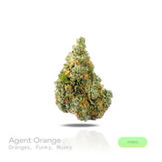 PUFFY Agent Orange is a balanced hybrid THCa strain crafted from the powerful genetic pairing of Orange Velvet and Jack the Ripper. The aroma is an elevated blend of ripe orange and distinctive funky notes, rounded out by a refined musky finish. Visually, dense rich green buds with purple hues and fiery orange pistils are coated in sticky trichomes. Consumers often report an elevated sense of euphoria and happiness, accompanied by an uplifting mood and a refined sense of mental focus. 