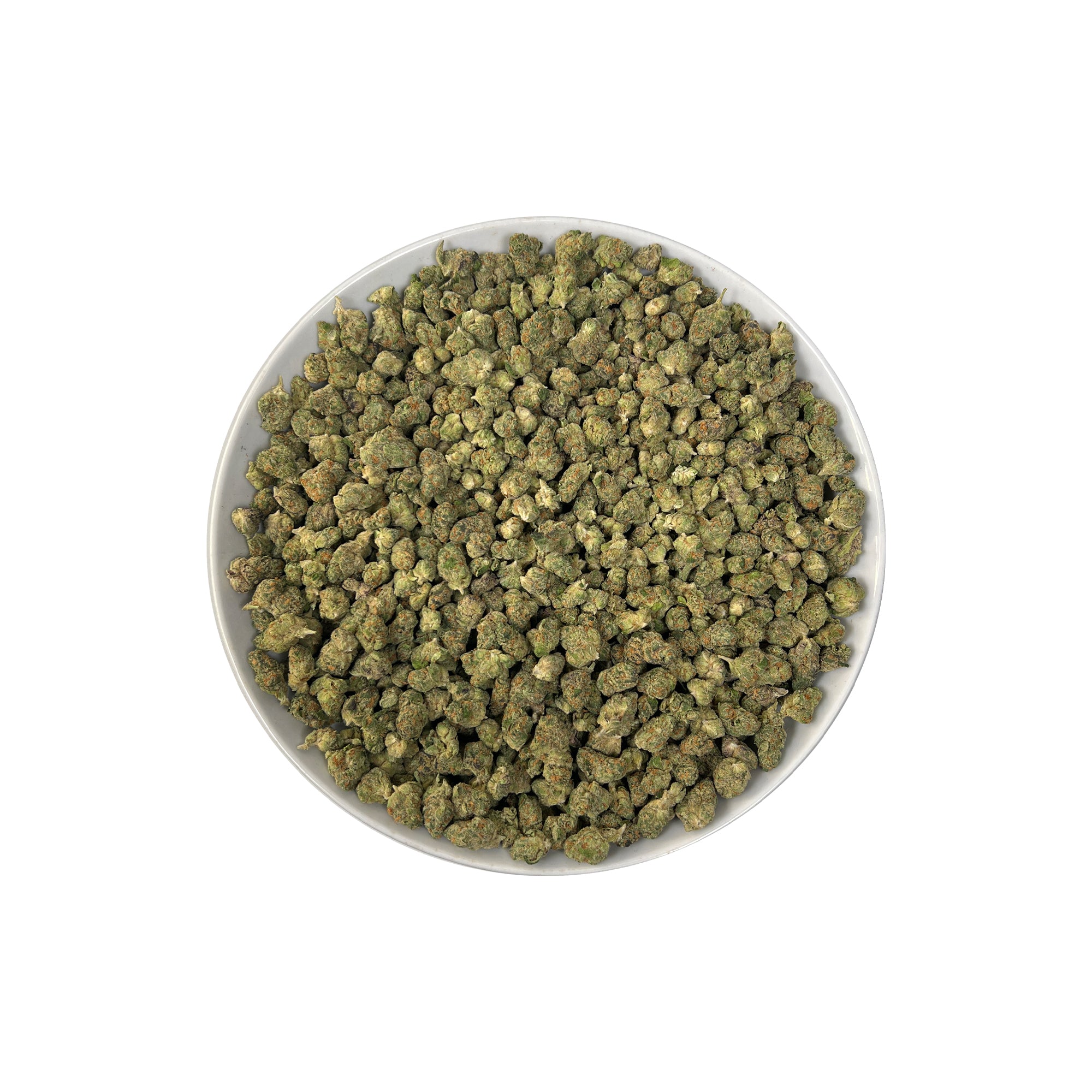 PUFFY Alien OG (smalls) is a balanced hybrid THCa strain, spawned from the renowned pairing of Tahoe OG and Alien Kush. The aroma is a vibrant blend of zesty lemon and fresh pine, awakening the senses with a bright, invigorating freshness. Visually, dense green buds with purple hues and fiery orange pistils are coated in sticky trichomes. Consumers often report a fast-onset cerebral high that brings euphoria, uplifted mood, creativity, and focus, followed by soothing body relaxation.