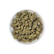 PUFFY Amaretto Runtz is an indica-dominant hybrid THCa strain born from the legendary cross between Rainbow Sherbet x Pink Panties. The aroma is a rich blend of fruity sweetness, creamy smoothness, and a subtle buttery finish. Visually, the buds are dense and chunky with light green hues, bright orange pistils, and a frosty trichome coating. Consumers often describe the experience as a euphoric body buzz that melts away tension, while at the same time delivering an uplifting, cerebral high that enhances moo