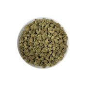 PUFFY Bacio Gelato is a balanced hybrid THCa strain born from the legendary cross of Sunset Sherbert and Thin Mint Girl Scout Cookies. The aroma is a complex blend of sharp pine, rich vanilla, and subtle gassy undertones, creating a bold and intriguing scent that is both earthy and slightly sweet. Visually, buds are dense and chunky, with pine green and purple tones, fiery orange pistils, and a frosty trichome coating. Consumers describe it as gentle yet uplifting, providing clear-headed calm and a subtle m