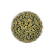 PUFFY Blucifer is a sativa-dominant hybrid THCa strain, born from the powerful cross of Conspiracy Kush × Blue Dream. The aroma opens with sweet, ripe berry notes layered with smooth, creamy undertones and finished with a bold, gassy edge. Visually, the dense buds feature deep forest green and rich purple hues, accented by vibrant orange pistils and a coating of sparkling trichomes. Consumers often report a lively, uplifting experience marked by bursts of energy and happiness, coupled with a clear, cerebral