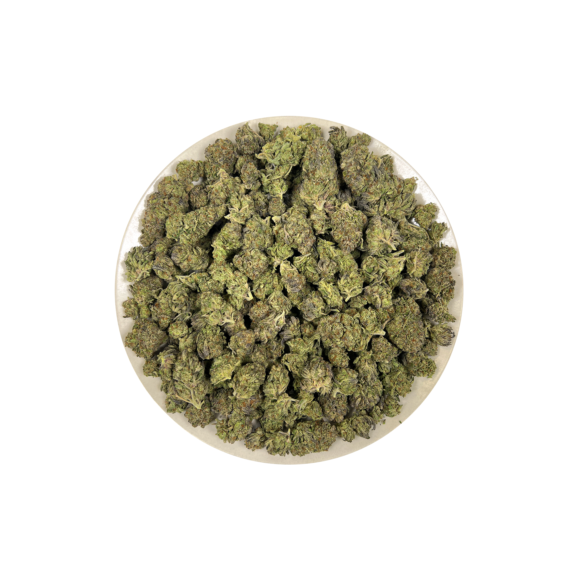 PUFFY Blue Burst is a balanced hybrid THCa strain rooted in the exceptional lineage of Purple Thai and Afghan. The aroma opens with fresh herbal notes, layered with warm spices and grounded by rich woody undertones. Visually, dense forest green buds with purple hues and fiery orange pistils are coated in sticky trichomes. Consumers often report a euphoric sense of well-being paired with focused mental clarity, a calming mindset, and deeply relaxing physical effects. 