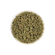PUFFY Blue Dream (smalls) is a sativa-dominant hybrid THCa strain, crafted from the lush pairing of Blueberry and Haze. The aroma is dominated by ripe blueberry sweetness, complemented by gassy undertones and a sharp, chemical edge. Visually stunning, its dense, bright green buds are accented by deep blue hues, fiery orange pistils, and a generous dusting of icy trichomes making it as eye-catching as it is effective. Consumers often report a euphoric, uplifting head high that flows into a gentle, motivating