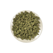 PUFFY Blue Zushi is an indica-dominant hybrid THCa strain expertly bred from the distinctive pairing of Original Z and Kush Mints. The aroma is a vibrant blend of fruity and tropical notes, complemented by a sweet, juicy finish of ripe berries. Visually, dense forest green buds with purple hues and fiery orange pistils are coated in sticky trichomes. Consumers often report a euphoric, uplifted experience with a creative boost, easygoing relaxation, and an overall calm, positive mood. 