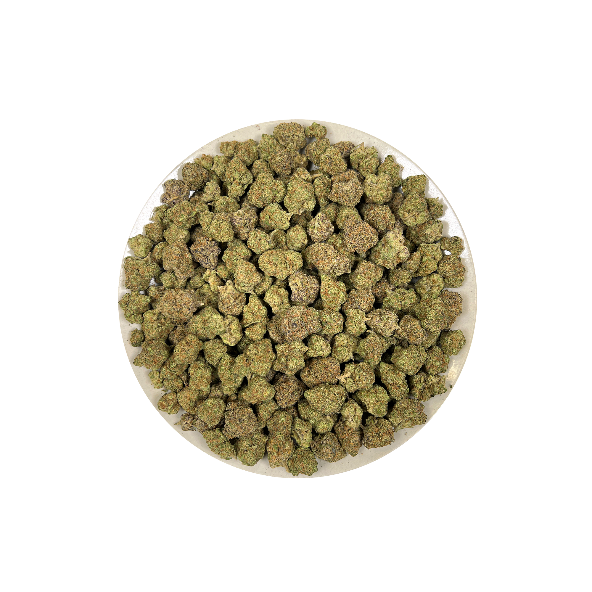 PUFFY Blueberry Pancake is an indica-dominant hybrid THCa strain born from the cross of DJ Short Blueberry and either Purple Panty Dropper or a hybrid with Slurricane. The aroma features luscious blueberry notes layered with sugary sweetness and a nostalgic candy-like finish. Visually, the buds are dense and heavily coated in trichomes, displaying a vibrant mix of deep green, blue-purple, and olive tones, accented by bright orange pistils and a thick layer of visible resin. Consumers often report a soothing