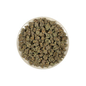 PUFFY Blueberry Pie is an indica-dominant hybrid THCa strain originating from the iconic cross of Blue Dream and Girl Scout Cookies. The aroma is pungent and unmistakably bold, blending sweet blueberries with a rich, savory cheese undertone. Visually, dense forest green buds with purple hues and fiery orange pistils are coated in sticky trichomes. Consumers often report an initial euphoric, uplifting head high that gradually settles into a deeply relaxed body high that may help ease stress, anxiety, and ins