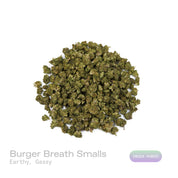 PUFFY Burger Breath (smalls) is an indica-dominant hybrid THCa strain, bred from the renowned cross of GMO Cookies and Larry OG F8. The aroma combines deep earthy notes with a sharp gassy punch, creating a bold and grounding profile. Visually, the buds are compact and resinous, with rich green hues, bright orange pistils, and a frosty trichome finish that may show hints of purple. Consumers describe a high that starts with an uplifting wave of euphoria and light creativity before melting into deep physical 