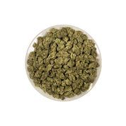 PUFFY Candied Grapefruit is a balanced hybrid THCa strain created from (Tangie × Blueberry Muffin) crossed with MAC and Cheese. The aroma opens with a sharp burst of grapefruit citrus, layered with pungent ammonia-like funk and deep gasoline undertones. Visually, dense forest green buds with purple hues and fiery orange pistils are coated in sticky trichomes. Consumers often report an uplifting sense of euphoria, enhanced mood, clear-headed mental focus, and a gently calming relaxation that promotes overall
