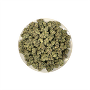 PUFFY Caviar is a balanced hybrid THCa strain with undisclosed lineage, commonly believed to originate from a refined blend of contemporary hybrid genetics. The aroma opens with crisp apples and ripe mixed berries, layered with bold gassy undertones. Visually, dense forest green buds with purple hues and fiery orange pistils are coated in sticky trichomes. Consumers often report euphoric, revitalizing, and happy sensations, creating a cheerful and enjoyable experience. 