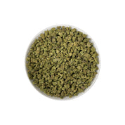 PUFFY Charlotte’s Web (smalls) is a sativa-dominant hybrid THCa strain. The exact parent genetics were never disclosed, but it is believed to have been bred from high-CBD hemp with extremely low THC levels. The aroma is a delightful blend of sweet strawberry, smooth cream, and a bold hint of diesel, creating a rich and enticing fragrance experience. Visually, the dense buds display green tones with deep purple hues, vibrant orange pistils, and a frosty trichome coating. Consumers often report feeling euphor