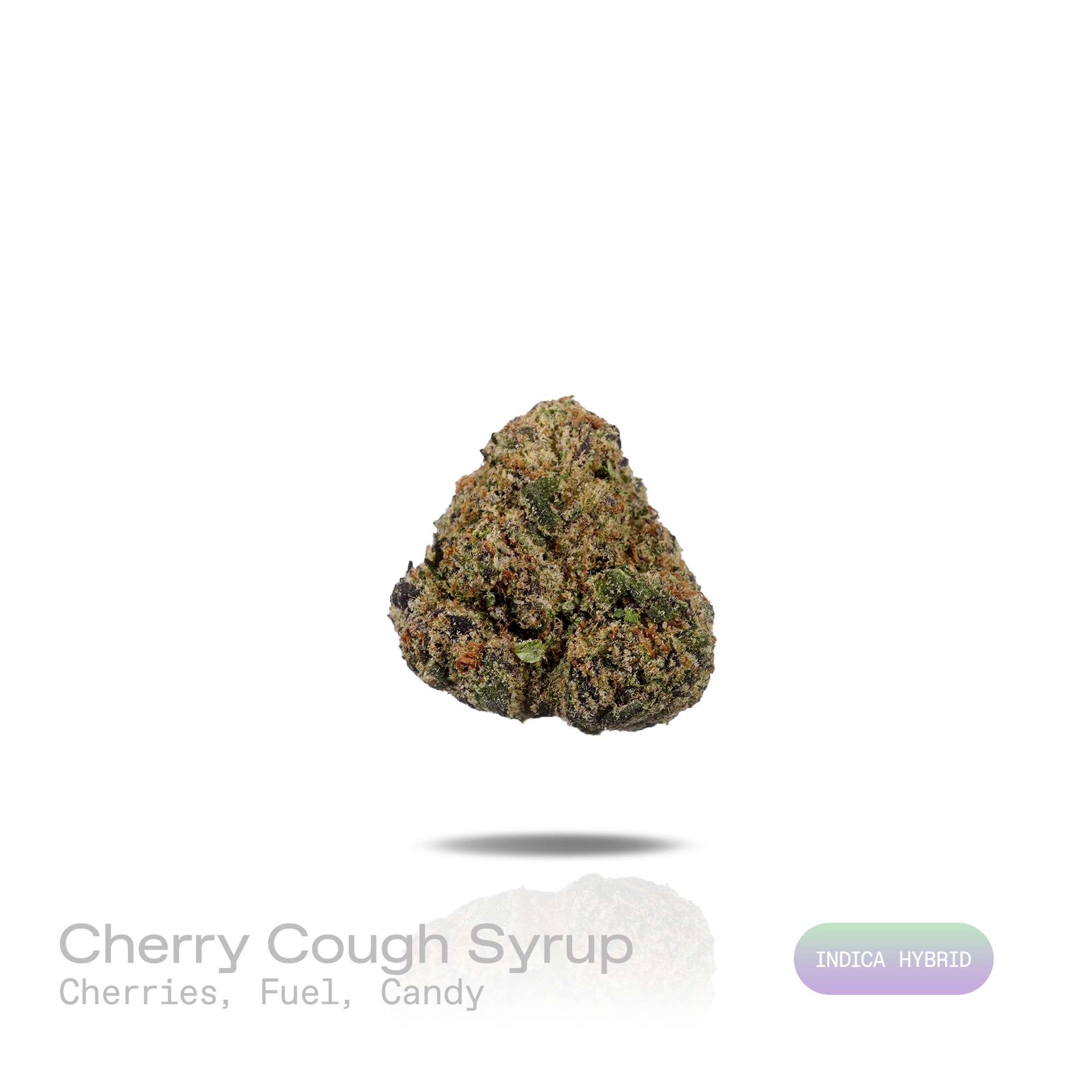 PUFFY Cherry Cough Syrup is an indica-dominant hybrid THCa strain created through the masterful blending of OG Kush × Nigerian Lemon × DPG Pheno. The aroma opens with a burst of ripe cherries and sweet candy notes, layered over a rich fuel-forward undertone. Visually, dense forest green buds with purple hues and fiery orange pistils are coated in sticky trichomes. Consumers often report a euphoric and uplifting mood boost that gradually settles into a deeply relaxing and calming experience. 