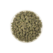 PUFFY China White is an indica-dominant hybrid THCa strain created through the strategic union of White Rhino and Chinese Indica . The aroma is rich and inviting, blending freshly baked dough notes with smooth creamy sweetness and the warm, sugary scent of freshly baked cookies. Visually, dense forest green buds with purple hues and fiery orange pistils are coated in sticky trichomes. Consumers often report a euphoric mood lift accompanied by deep physical relaxation and a peaceful mental calm that encourag