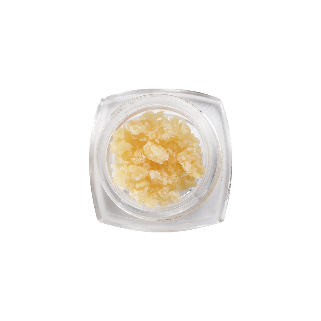PUFFY THCa Jelly Cake: Extract crumble using butane or liquefied petroleum gas. This type of concentrate is extremely potent, and the crumb-like consistency makes it easy to dose.