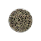 PUFFY Dante's Inferno is an indica-dominant hybrid THCa strain, born from the powerful cross of Oreoz and Devil Driver. The aroma opens with a sharp, invigorating burst of eucalyptus, layered with rich, tangy notes of cheddar and a warm, lingering hint of spices. Visually, dense bright green buds with purple hues and fiery orange pistils are coated in sticky trichomes. Consumers often report an initial uplifting cerebral euphoria with a boost in mood, creativity, and focus, followed by deep body relaxation 