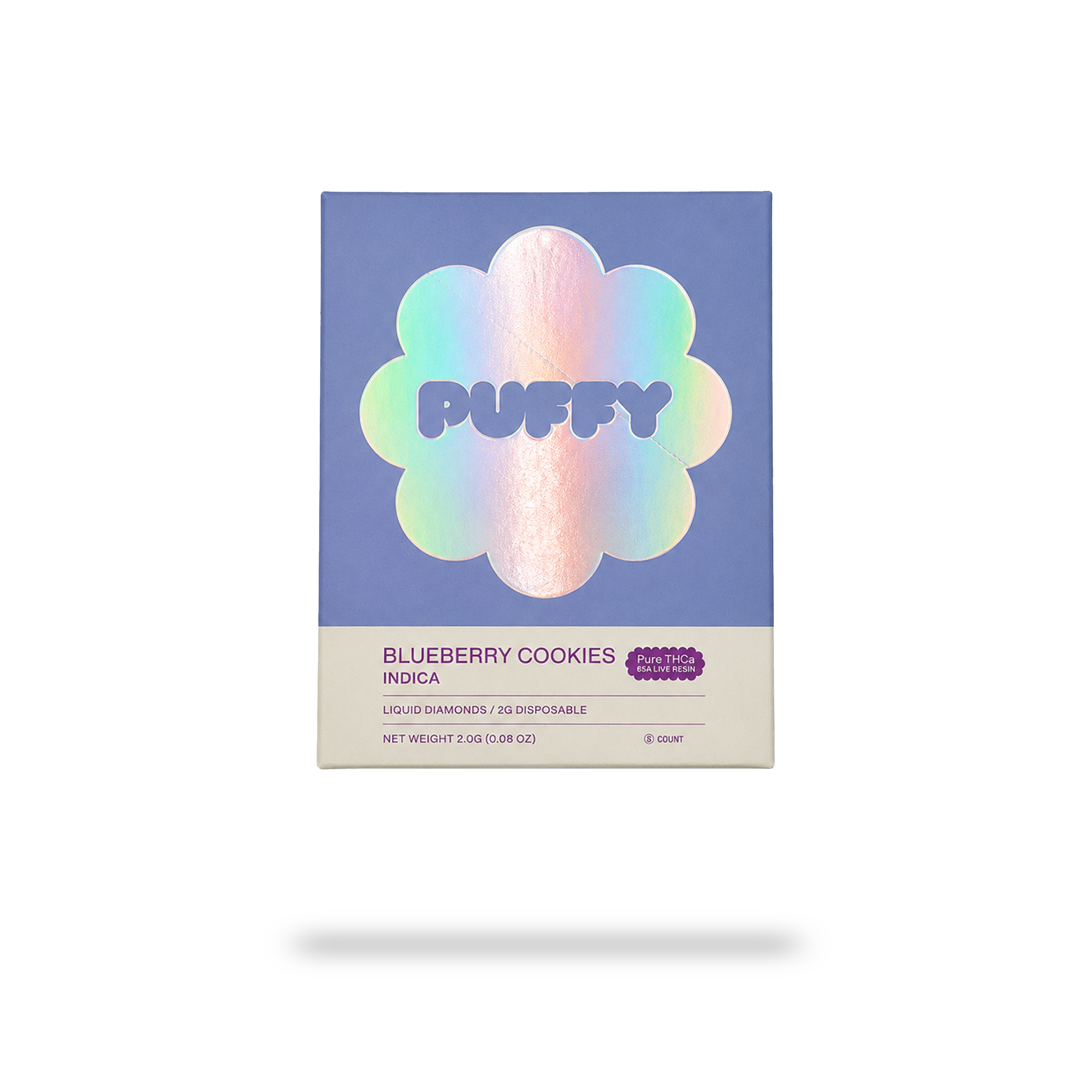 Puffy Blueberry Cookies 65A is an indica-dominant hybrid THCa live resin, combining sweet blueberry, creamy cookie dough, and subtle earthy notes into a rich, dessert-inspired flavor experience. Consumers often report euphoric and uplifting effects accompanied by a deeply relaxed, soothing, and calming sensation.