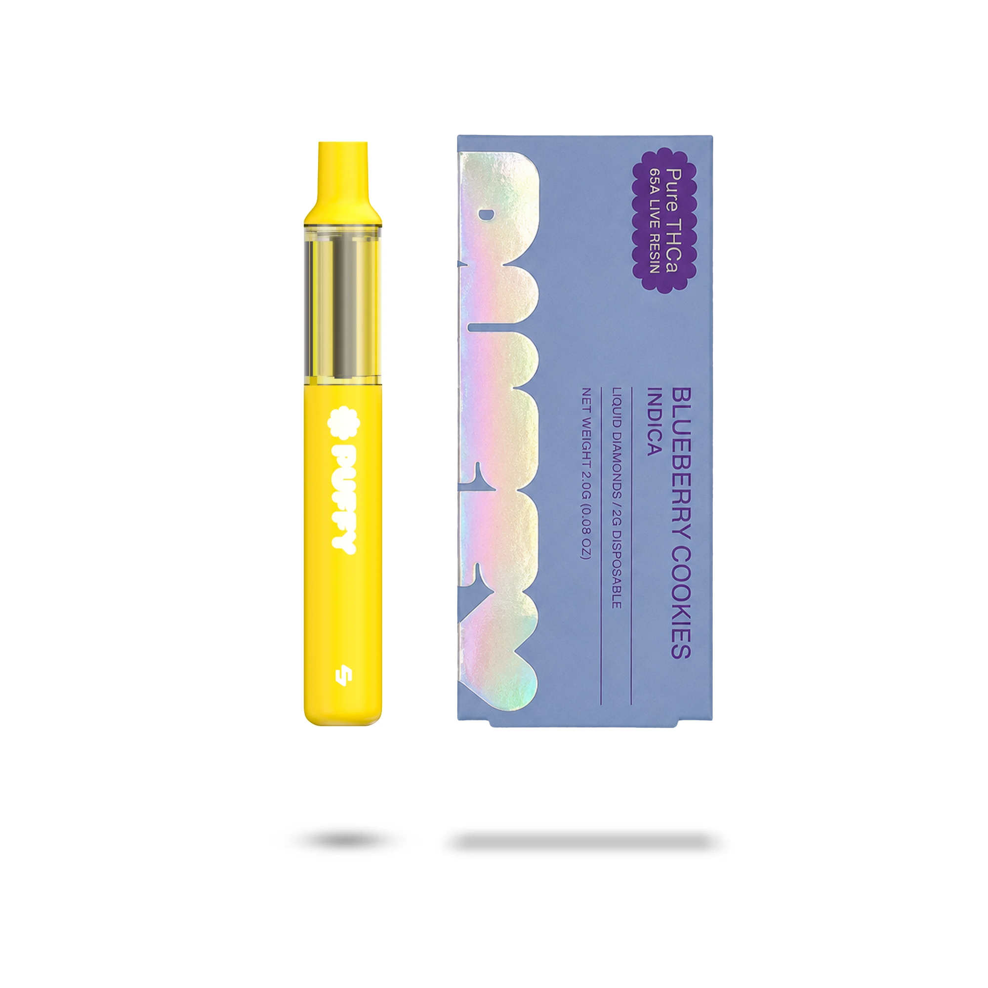 Puffy Blueberry Cookies 65A is an indica-dominant hybrid THCa live resin, combining sweet blueberry, creamy cookie dough, and subtle earthy notes into a rich, dessert-inspired flavor experience. Consumers often report euphoric and uplifting effects accompanied by a deeply relaxed, soothing, and calming sensation.