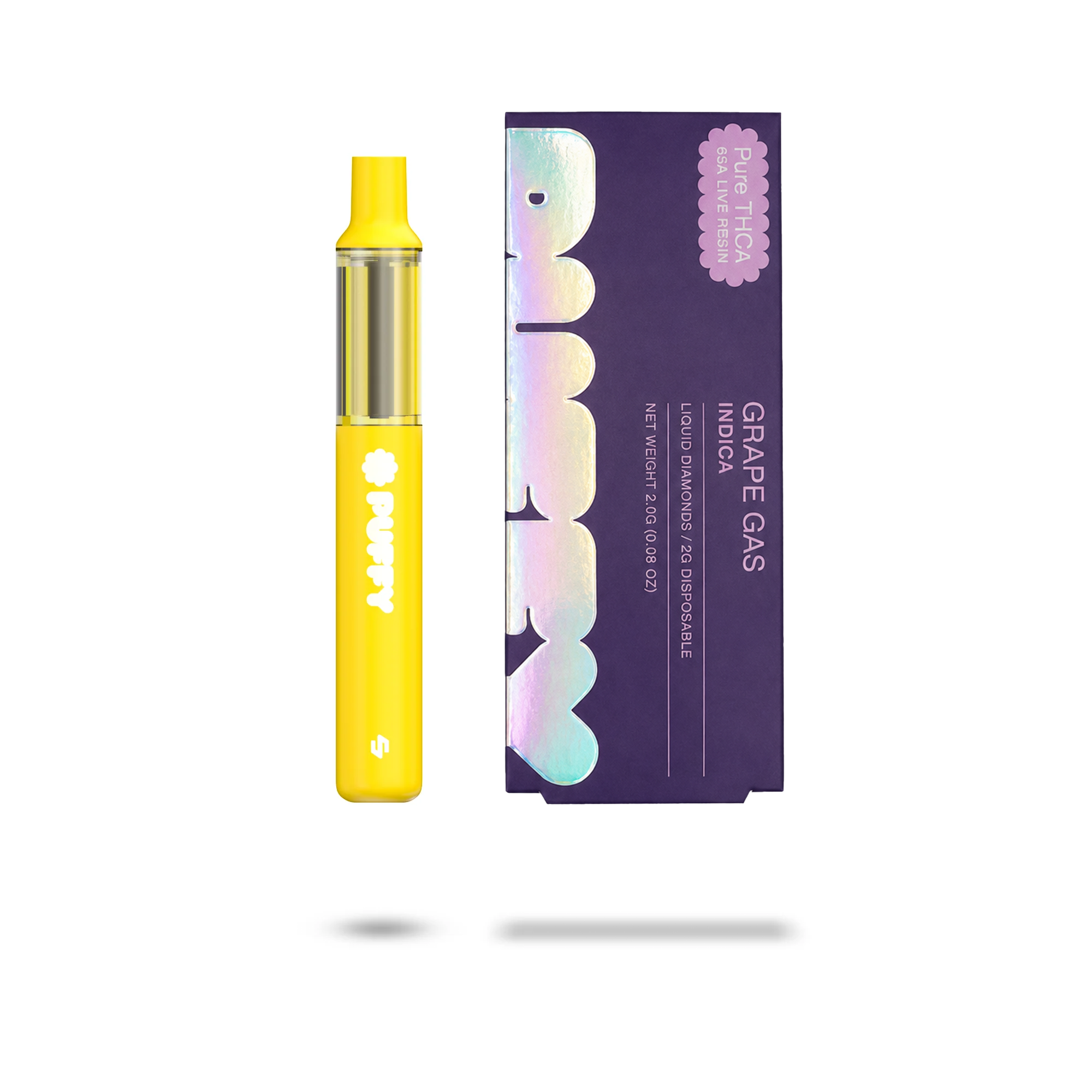 Puffy Grape Gas 65A is an indica-dominant hybrid THCa live resin that combines sweet, juicy grape and bold gas notes with earthy undertones, creating a rich and pungent taste experience. Consumers often report a relaxed and euphoric experience with a strong, calming body sensation and soothing physical relaxation.