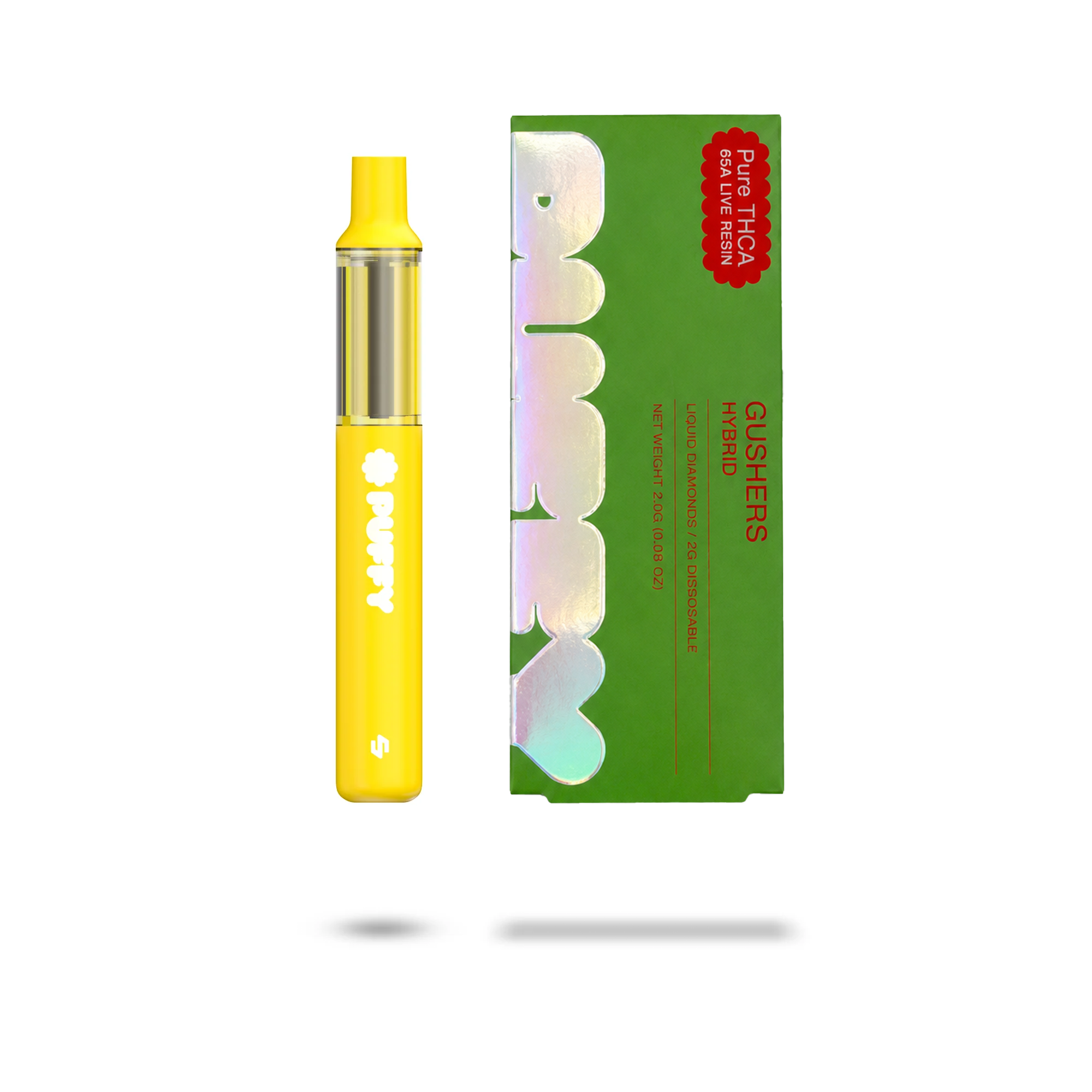 Puffy Gushers 65A is a balanced hybrid THCa live resin known for its sweet, fruity flavor profile, blending juicy tropical fruit, candy-like sweetness, and subtle citrus notes into a vibrant and indulgent taste experience. Consumers often report a euphoric, uplifting effect that brightens the mind while promoting a deep sense of relaxation and calm.