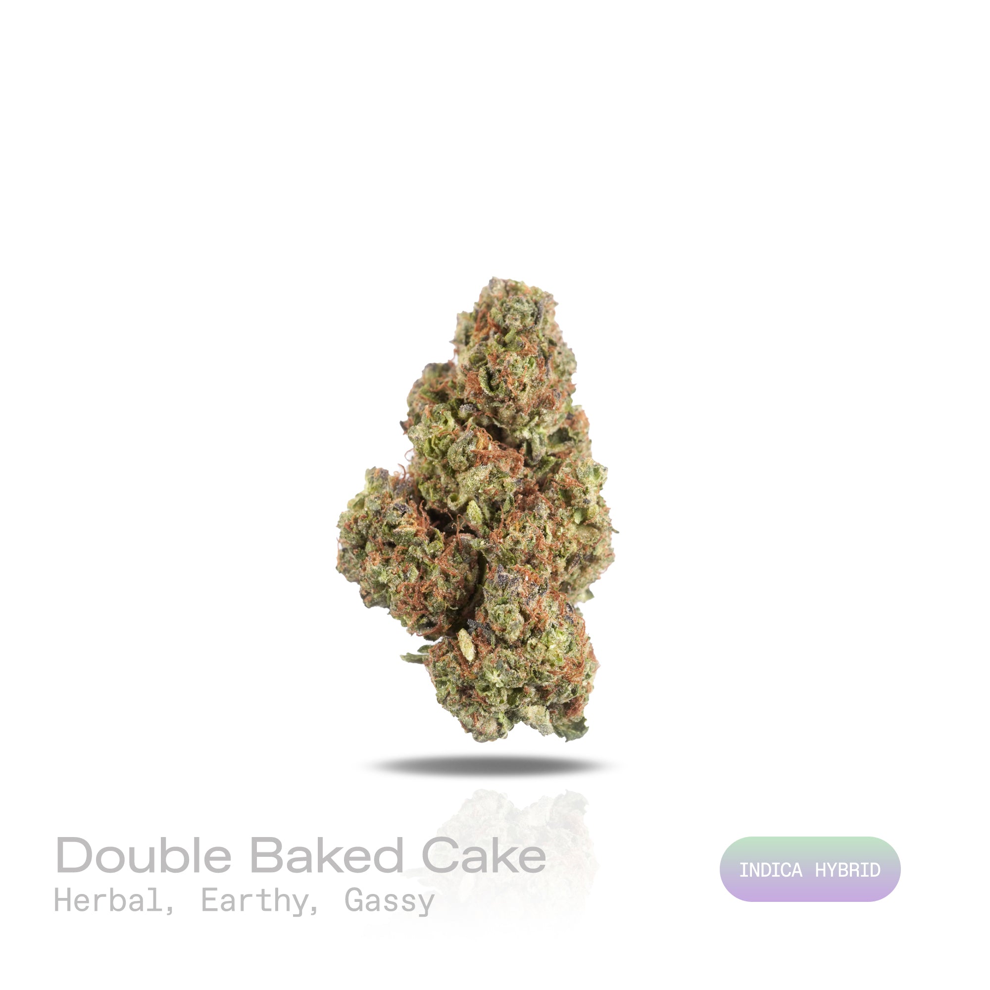 PUFFY Double Baked Cake is an indica-dominant hybrid THCa strain, born from the flavorful union of Layer Cake and Wedding Cake. The aroma is a robust mix of herbal, earthy, and gassy notes, giving it a rich and pungent character. Visually, it features dense light green buds with purple hues and vibrant orange pistils, all coated in a frosty layer of sticky trichomes. Consumers often report a relaxing body high that begins with an uplifting, mood‑enhancing onset of calm, happy sensations before gradually mel