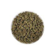 PUFFY Double Blue is an indica-dominant hybrid THCa strain, crafted from the distinctive pairing of Blue Dream and Double Gum. The aroma opens with rich, juicy berries, intertwined with a distinct gassy punch and grounded by warm, earthy woody undertones. Visually, dense forest green buds with purple hues and fiery orange pistils are coated in sticky trichomes. Consumers often report feeling euphoric and uplifted with a clear, focused mind and soothing body relaxation, easing insomnia, pain, stress, anxiety