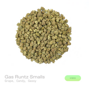 PUFFY Gas Runtz (smalls) is a balanced hybrid THCa strain born from the strategic combination of Runtz and Gas House OG. The aroma delivers a rich blend of sweet grape candy layered with pungent gassy undertones. Visually, dense forest green buds with hints of purple are threaded with fiery orange pistils and coated in a sparkling layer of sticky trichomes. Consumers often report that it delivers a euphoric, uplifting head high followed by smooth full-body relaxation, creating a balanced experience that fee