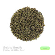 PUFFY Gelato (smalls) is a balanced hybrid THCa strain, created by crossing Sunset Sherbet and Thin Mint Girl Scout Cookies. The aroma is a luscious blend of creamy richness and warm, comforting vanilla, layered with sweet notes that delight the senses. Visually, the buds are dense and dark green with subtle purple hues, highlighted by bright orange pistils and a generous coating of frosty trichomes. Consumers often report a cerebral uplift and sense of euphoria, promoting an elevated mood, creativity, and 