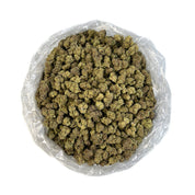 PUFFY Georgia Pie is a flavorful and potent hybrid THCa strain, born from the cross of Gellati and Kush Mints. The aroma is a vibrant blend of sweet citrus and sharp pine, layered with a bold, gassy finish that lingers in the air. The flavor delivers on that promise, offering a delicious fusion of ripe peach, creamy pastry, and earthy-herbal notes. Its buds are dense and popcorn-shaped, dusted in a heavy layer of frosty trichomes that give them a glistening, almost sugary appearance. Consumers often report 