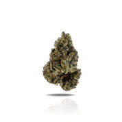 PUFFY Georgia Pie is a flavorful and potent hybrid THCa strain, born from the cross of Gellati and Kush Mints. The aroma is a vibrant blend of sweet citrus and sharp pine, layered with a bold, gassy finish that lingers in the air. The flavor delivers on that promise, offering a delicious fusion of ripe peach, creamy pastry, and earthy-herbal notes. Its buds are dense and popcorn-shaped, dusted in a heavy layer of frosty trichomes that give them a glistening, almost sugary appearance. Consumers often report 