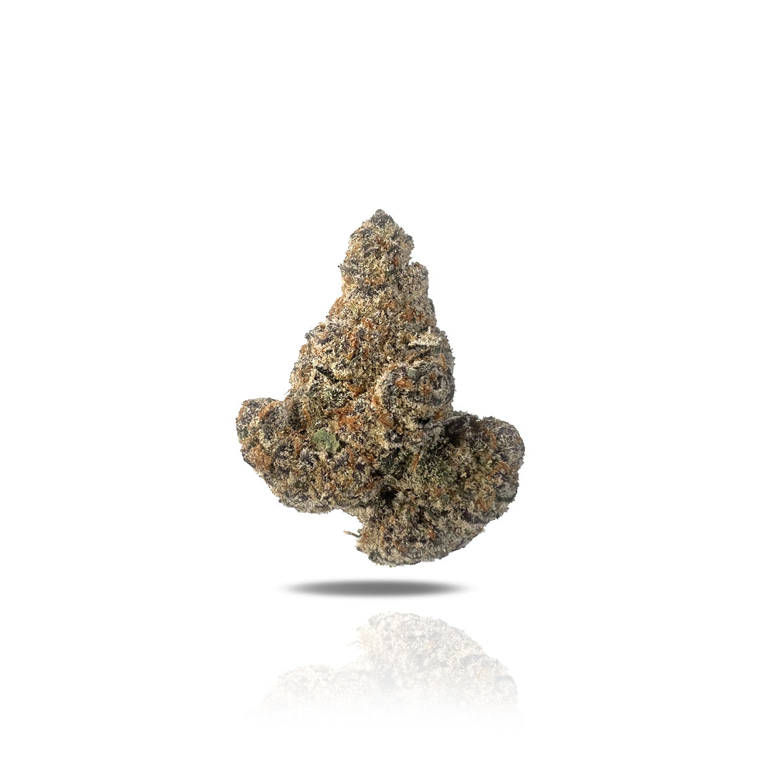 PUFFY Glitter Bomb THCa is a hybrid strain with an impressive lineage, reportedly combining the potency and pungent aroma of Grape Gas with the resin-coated brilliance of OGKB Blueberry Headband. According to user reports, this strain leans toward indica-dominant effects, often delivering deep relaxation paired with a hazy, uplifting daze.Some users mention experiencing an initial burst of energy, but most agree that Glitter Bomb is better suited for winding down and relaxation. Its dazzling appearance, mar
