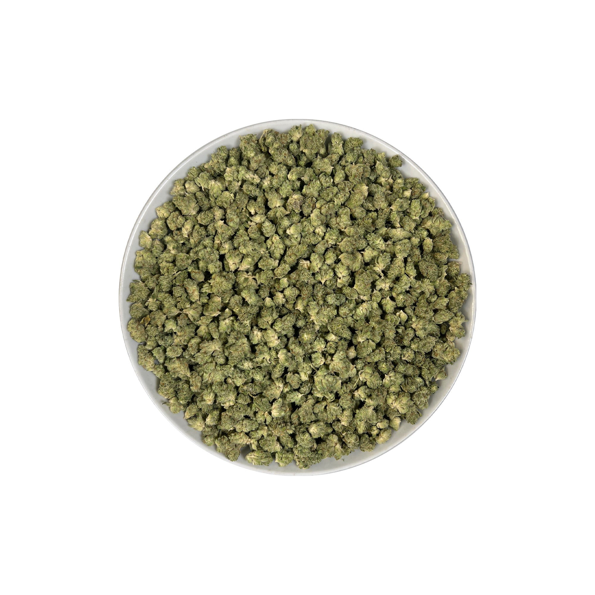 PUFFY Government Mule (smalls) is an indica-dominant hybrid THCa strain, born from the legendary pairing of G13 and Deep Chunk. The aroma is a rich blend of herbal notes, warm spices, and subtle hints of cedar, creating a soothing and earthy fragrance. Visually, dense green buds with hints of purple are threaded with fiery orange pistils and coated in a sparkling layer of sticky trichomes. Consumers often report a wave of happy, euphoric, and focused mental clarity accompanied by strong calming and deeply r