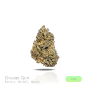 PUFFY Grease Gun is a balanced hybrid THCa strain crafted from the distinctive pairing of Gorilla Glue and Mythic OG. The aroma is a rich blend of earthy, herbal, and woody notes, evoking the calming essence of a serene forest after a fresh rain. Visually, dense green buds with purple hues and fiery orange pistils are coated in sticky trichomes. Consumers often report a euphoric, creative, and focused high that leaves them feeling uplifted, social, and lightly relaxed.