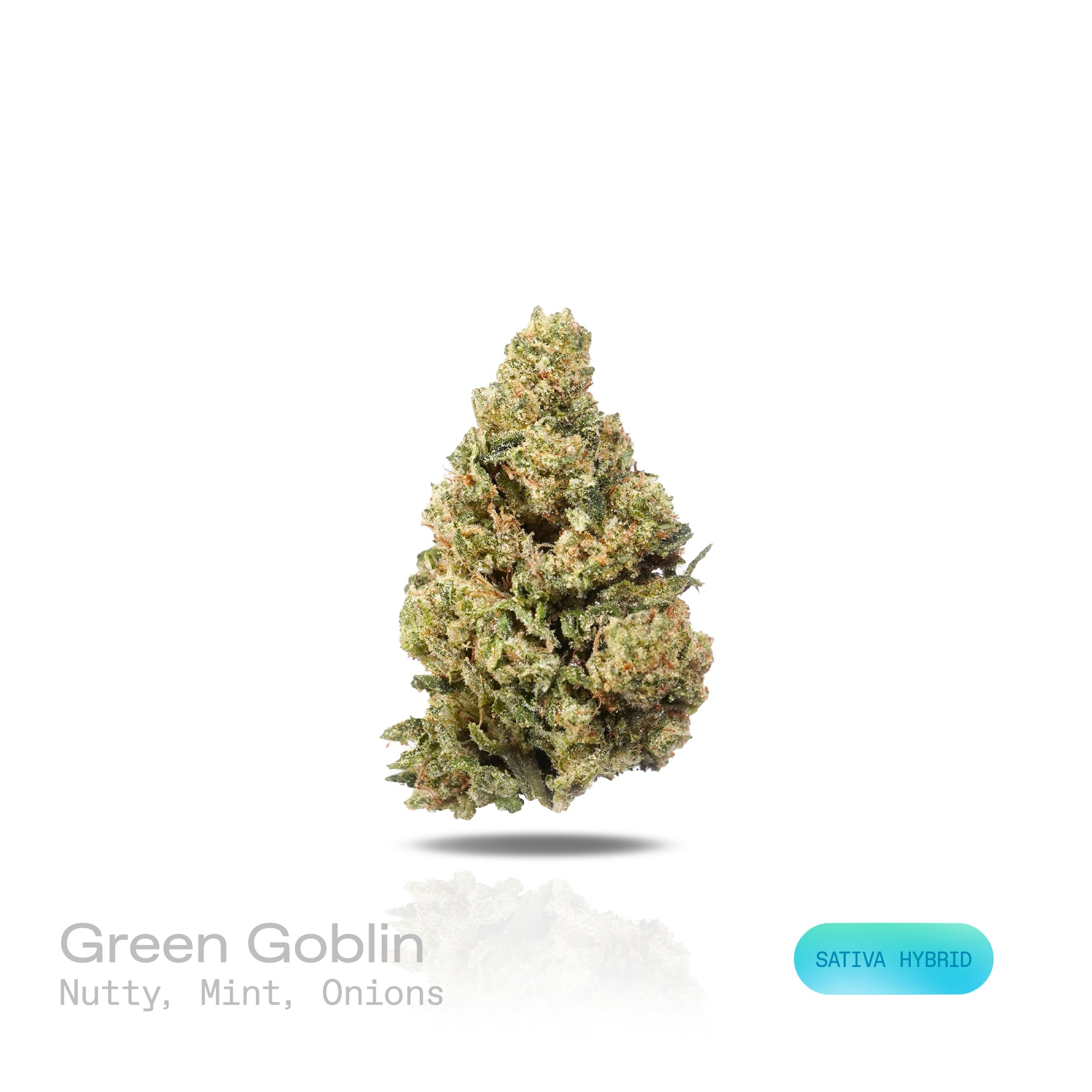 PUFFY Green Goblin is a sativa-dominant hybrid THCa strain crafted from the standout genetics of Skunk #1 and Afghani. Aroma opens with a rich nutty base, lifted by cool mint and finished with a subtle savory hint of fresh onion. Visually, dense forest green buds with purple hues and fiery orange pistils are coated in sticky trichomes. Consumers often report a euphoric, uplifted mood accompanied by enhanced focus, heightened mental sharpness, and a surge of creative inspiration. 