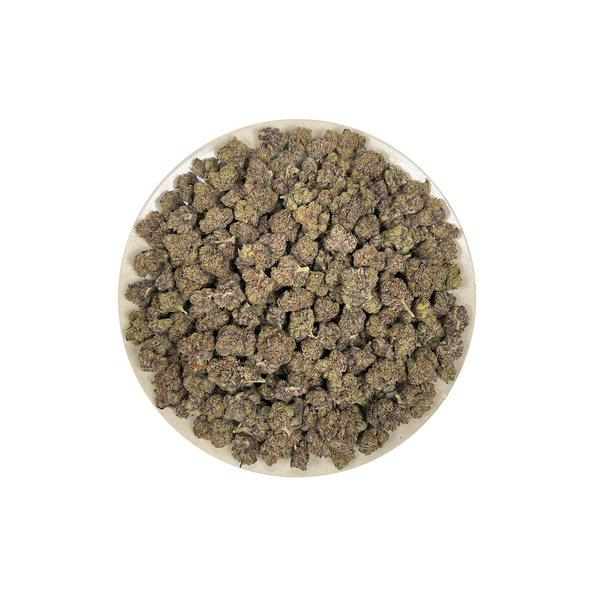 PUFFY Gruntz is an indica-dominant hybrid THCa strain born from the distinguished cross of Original Z and Gelato. The aroma opens with a bold grape-forward sweetness layered over sugary candy notes, while a deep gassy undertone adds a pungent, fuel-like edge. Visually, dense deep forest green buds with purple hues and fiery orange pistils are coated in sticky trichomes. Consumers often report a euphoric and uplifting mental state with improved focus, accompanied by a deep sense of calm and a soothing body r