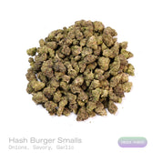 PUFFY Hash Burger (smalls) is an indica-dominant hybrid THCa strain, born from the masterful cross between Han Solo Hash Plant and Double Burger. The aroma is rich and savory, layered with pungent onion and refined garlic notes. Visually, dense forest-green buds with purple hues and fiery orange pistils are coated in sticky trichomes. Consumers often report an experience that begins with a euphoric cerebral rush, gradually easing into deep body relaxation that delivers uplifting, mood-enhancing effects idea