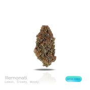 PUFFY Illemonati is a sativa-dominant hybrid THCa strain born from the flavorful union of Gelonade and Biscotti. The aroma bursts with bright lemon, enveloped in creamy richness and anchored by warm, woody undertones. Visually, medium to large dense conical buds display a blend of forest and lime greens with occasional purple swirls, coated in glistening trichomes and accented by fiery orange pistils. Consumers often describe the experience as bright and invigorating, sparking creativity, sharpening focus, 
