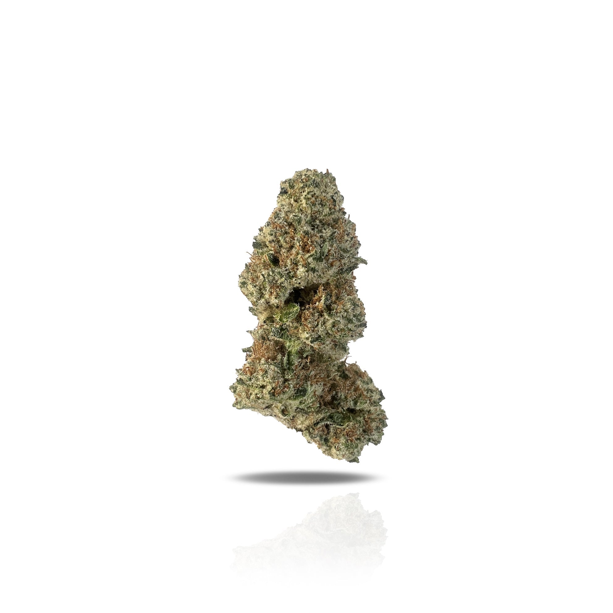 Illuminati OG is a rare indica-dominant hybrid THCa strain that comes from famous Josh D’s 1996 Club 33 OG. It has a unique flavor and smell earthy and piney with a funky mix of cheese and ripe papaya. The high starts with a calming feeling in your head that slowly spreads through your whole body. Consumers say it makes them feel happy, relaxed, giggly, and a little lost in their thoughts. As it kicks in more, you may feel sleepy but still creative, making it a great choice for nighttime, winding down, or c