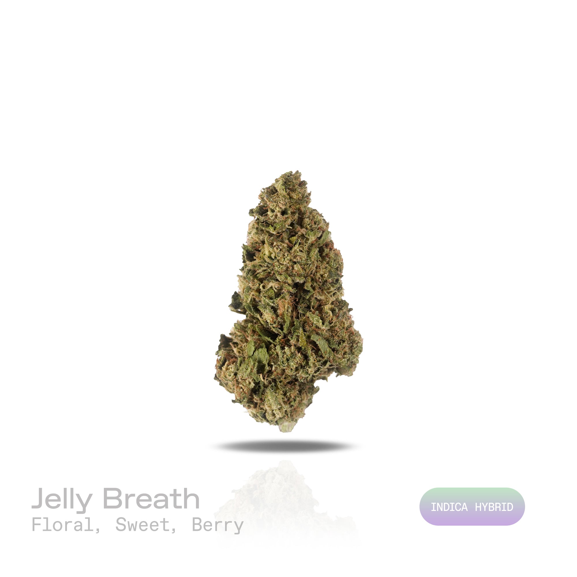 PUFFY Jelly Breath is an indica-dominant hybrid THCa strain, created from the legendary pairing of Mendo Breath and Do‑Si‑Dos. The aroma is a delightful blend of floral notes, sweet undertones, and rich, juicy berries, creating a fragrant and inviting scent that is both fresh and captivating. Visually, the buds are dense and vibrant green, accentuated by deep purple hues and bright orange pistils, all generously coated in a frosty layer of thick trichomes. Consumers often report a deeply calming experience 