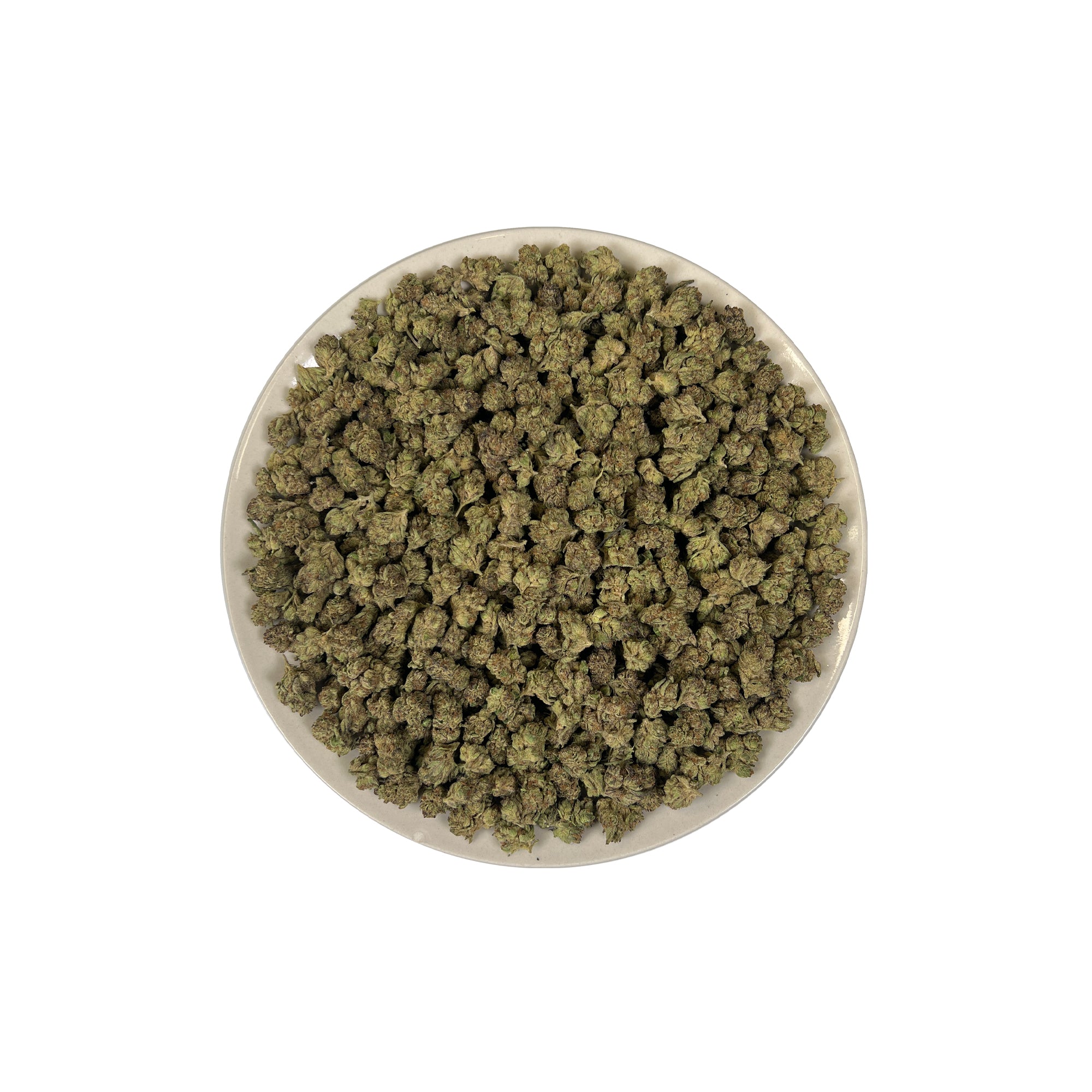 PUFFY Jelly Cake (smalls) is an indica-dominant hybrid THCa strain resulting from a masterful cross between Biscotti and Sunset Sherbet. The aroma unfolds with a delightful blend of fruity sweetness, smooth vanilla, and rich creamy notes. The buds are dense and chunky with deep green and purple hues, bright orange pistils, and a thick layer of sticky white trichomes. Consumers frequently describe a euphoric mental uplift that slowly transitions into soothing, full-body calm, often leaving them cheerful, mel