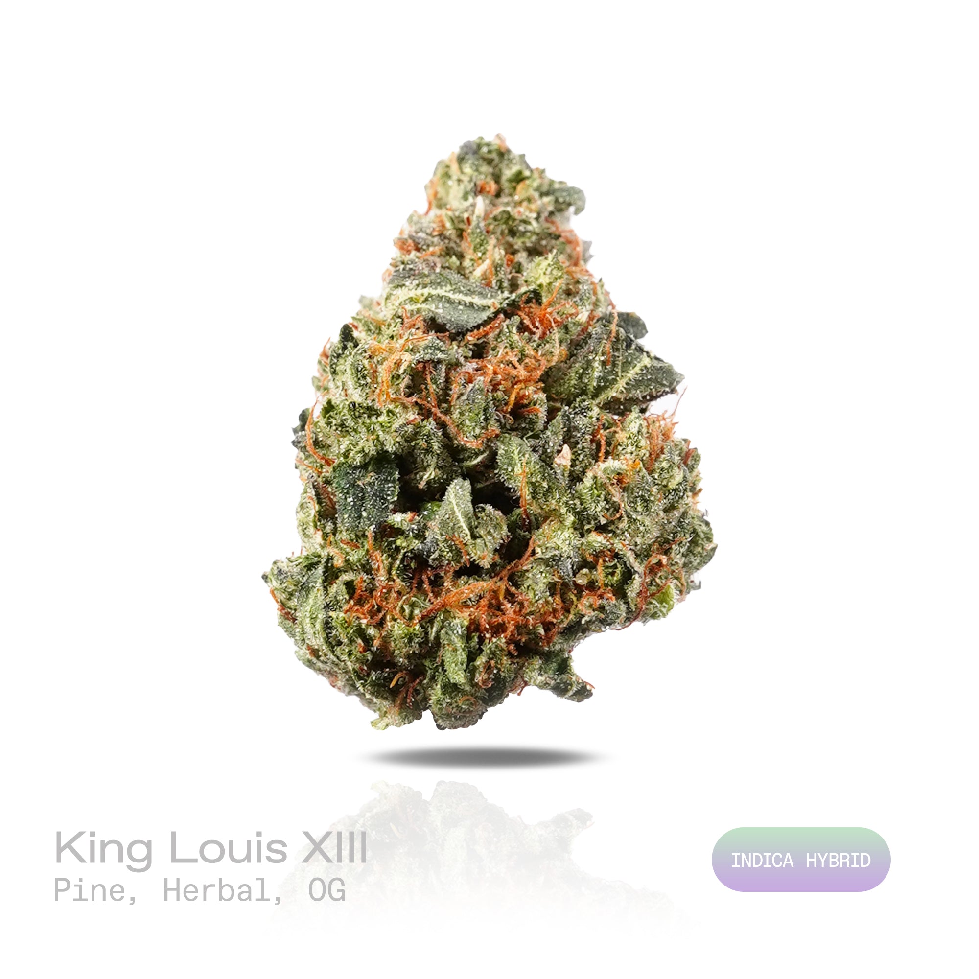 PUFFY King Louis XIII is an indica-dominant hybrid THCa strain, crafted from the legendary lineage of OG Kush × LA Confidential. The aroma is crisp pine layered with subtle herbal notes and a distinctive OG character. Visually, the buds are dense and forest green with bright orange pistils and a sparkling, sticky trichome coat. Consumers often report a smooth sense of euphoria accompanied by clear-headed focus and a soothing sense of relaxation.