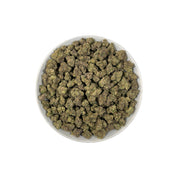 PUFFY Kushy Runtz is an indica-dominant hybrid THCa strain, born from the legendary pairing of Kush and Runtz. The aroma bursts with sweet candy notes, layered with tropical fruitiness and a distinctive gassy undertone. Visually, dense forest green buds with purple hues and fiery orange pistils are coated in sticky trichomes. Consumers often report a relaxing, calming body sensation paired with a happy, uplifted mood, featuring a smooth onset that can lead to deep, soothing relaxation.