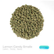 PUFFY Lemon Candy (smalls) is a sativa-dominant hybrid THCa strain crafted from the legendary lineage of American indica with NYC Diesel. The aroma opens with bright lemon zest and sweet candy-like notes, layered over a sharp, gassy undertone. Visually, dense forest green buds with purple hues and fiery orange pistils are coated in sticky trichomes. Consumers often report an initial wave of uplifting euphoria that energizes the mind, followed by a smooth, soothing body calm that relaxes muscles, melts away 