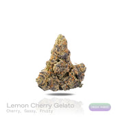 
PUFFY Lemon Cherry Gelato is an indica-dominant  hybrid THCa strain, expertly crafted from a potent cross between Sunset Sherbet and Girl Scout Cookies. The aroma is a lively combination of sweet cherry, playful gassy notes, and bright fruity undertones, creating a vibrant and tantalizing scent profile. Visually, buds are dense and frosty, featuring deep green and purple hues with bright orange pistils and a thick coating of sparkling trichomes. Consumers often report an initial wave of uplifted, happy eup