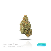 PUFFY Lemon Jack is a sativa-dominant hybrid THCa strain created through the dynamic cross of Jack Herer and  Lemon Kush. Aroma is dominated by deep fuel fumes layered with tar-like asphalt and sharp chemical undertones. Visually, dense green buds with purple hues and fiery orange pistils are coated in sticky trichomes. Consumers often report a clear-headed sense of inspiration, heightened creativity, and a surge of motivation that keeps both mind and body engaged. 