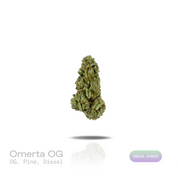 PUFFY Omerta OG is an indica-dominant hybrid THCa strain born from the iconic lineage of True OG and Pure Kush. The aroma is rich with pungent OG, fresh pine, and a bold diesel finish. Visually, dense forest green buds with hints of purple are threaded with fiery orange pistils and coated in a sparkling layer of sticky trichomes. Consumers often report feeling euphoric and uplifted, with waves of happiness and energetic effects that gradually give way to a calm, relaxed state. 