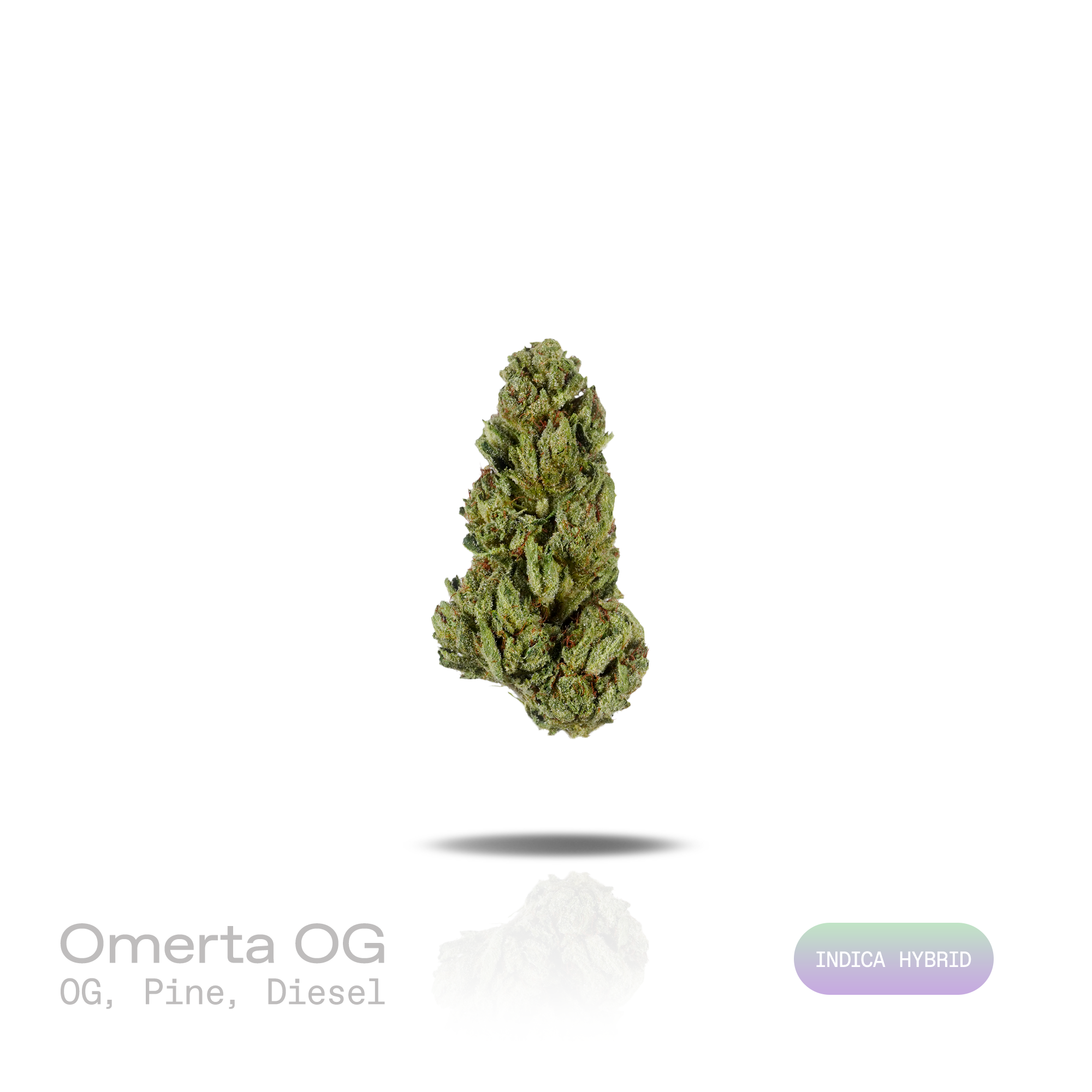 PUFFY Omerta OG is an indica-dominant hybrid THCa strain born from the iconic lineage of True OG and Pure Kush. The aroma is rich with pungent OG, fresh pine, and a bold diesel finish. Visually, dense forest green buds with hints of purple are threaded with fiery orange pistils and coated in a sparkling layer of sticky trichomes. Consumers often report feeling euphoric and uplifted, with waves of happiness and energetic effects that gradually give way to a calm, relaxed state. 